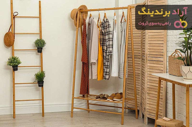قیمت آویز لباس چوبی