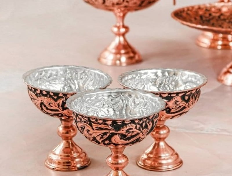 قیمت ظروف مسی قلم کاری