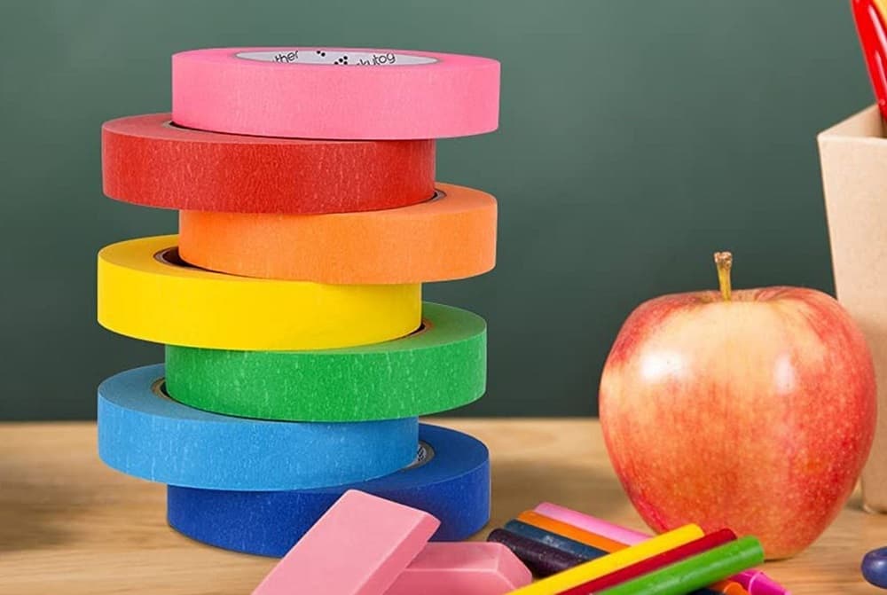 قیمت چسب نواری رنگی فانتزی