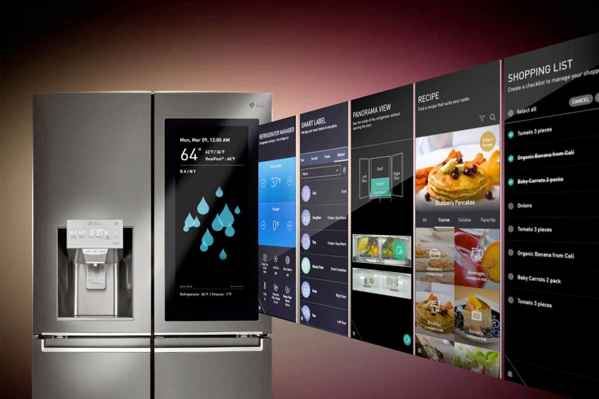 قیمت یخچال ساید بای ساید ال جی با چهار درب، 28، 32، 40 فوت