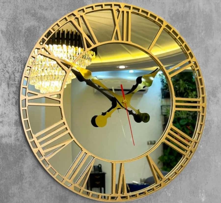 قیمت ساعت دیواری آینه ای شیک