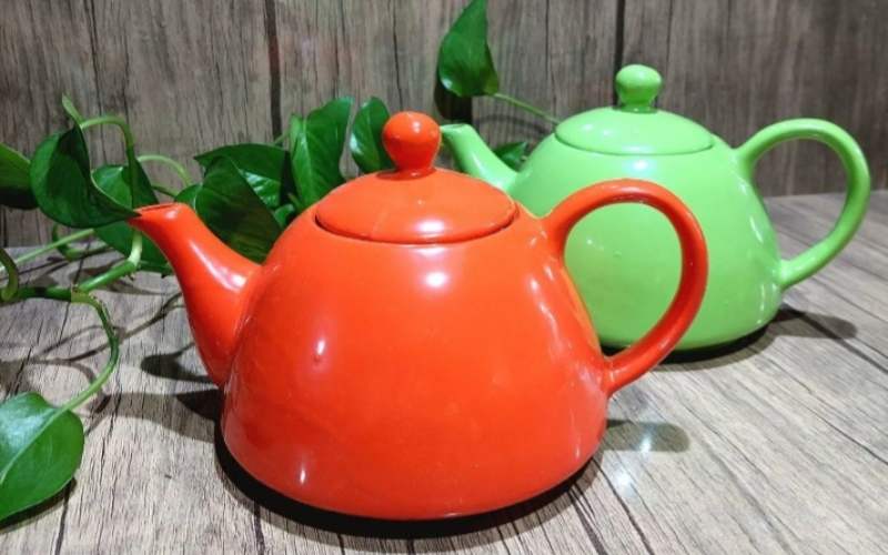 قوری چینی رنگی؛ کیفیت بالا مقاوم بدون ضرر جنس خاک رس