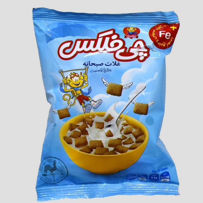 غلات صبحانه چی توز حاوی کلسیم پروتئین بسته بندی کاملا بهداشتی