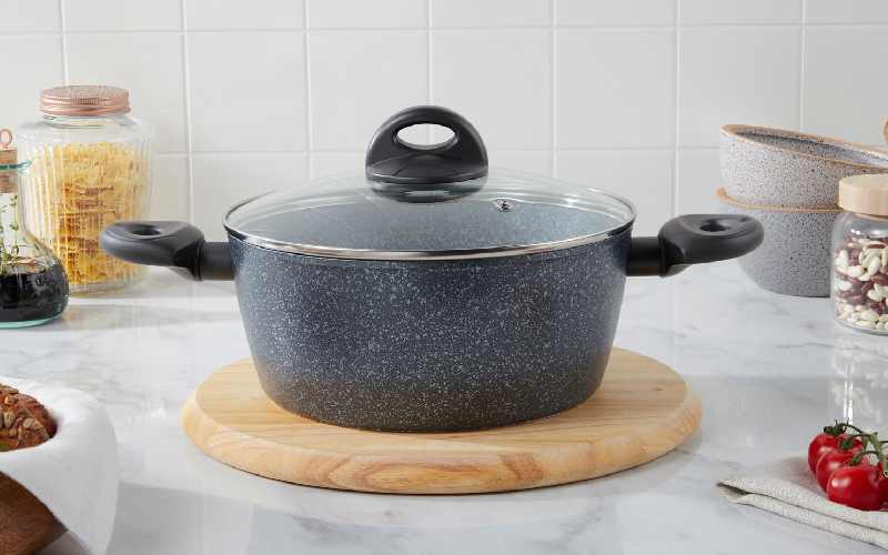 قیمت قابلمه گرانیتی جواهر؛ درب سوپاپ دار نچسب ساخت IRAN