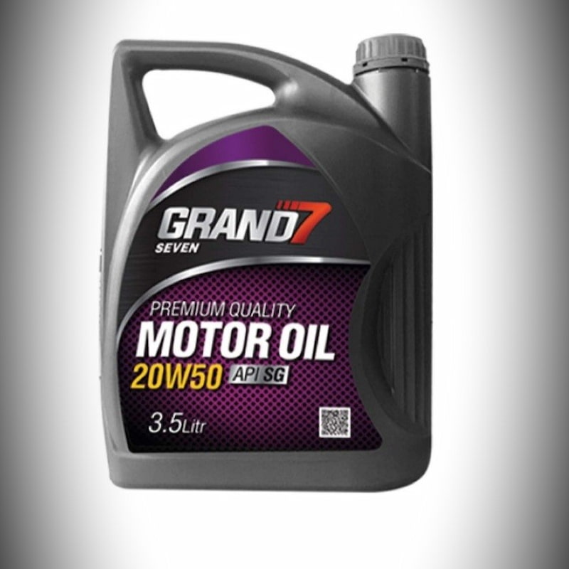 روغن موتور grand7 دارای بسته بندی شیک عملکرد خوب 4 لیتری