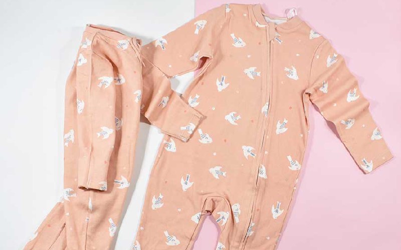 لباس سرهمی نوزاد دخترانه؛ لطیف منعطف آستین (کوتاه بلند)