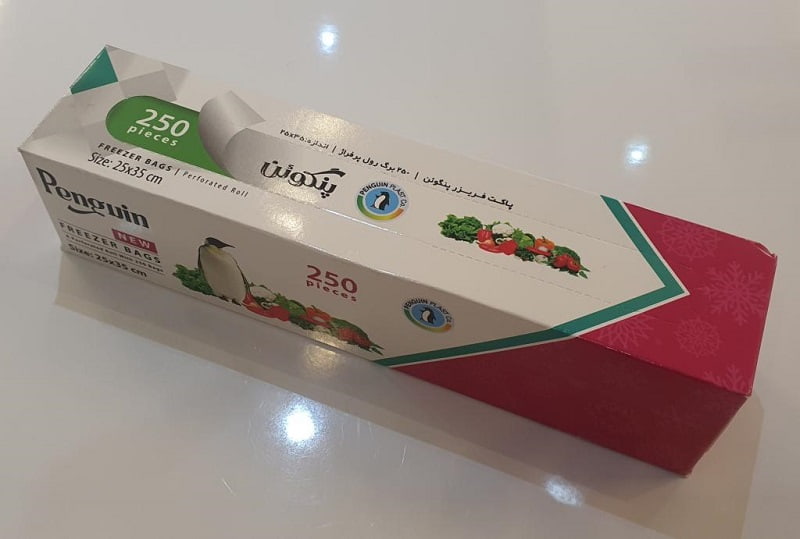 کیسه فریزر رولی پنگوئن؛ بسیار نازک مقاوم فاقد مواد مضر