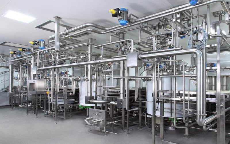 لوله صنایع شیری؛ 2 جنس (نیکل کروم) ضخامت 1 میلی متر