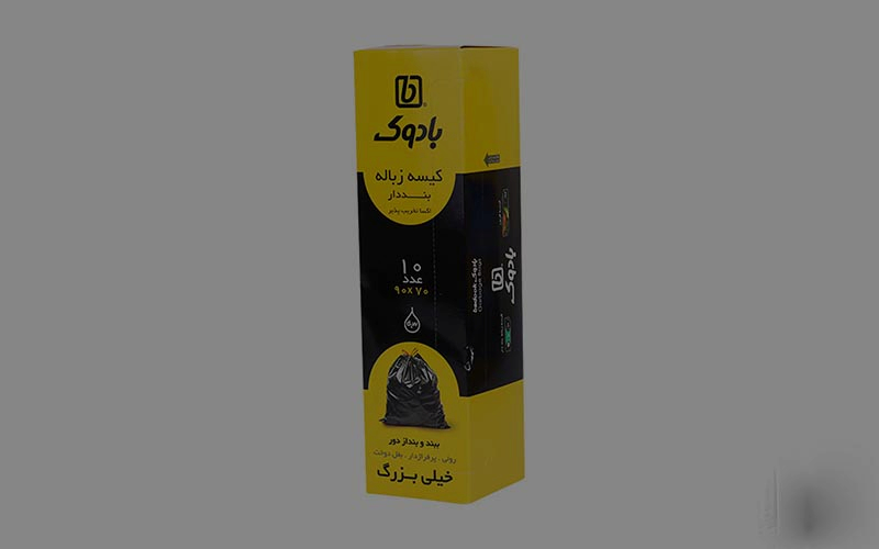 کیسه زباله بنددار بادوک garbage bag جنس پلیمری مقاوم