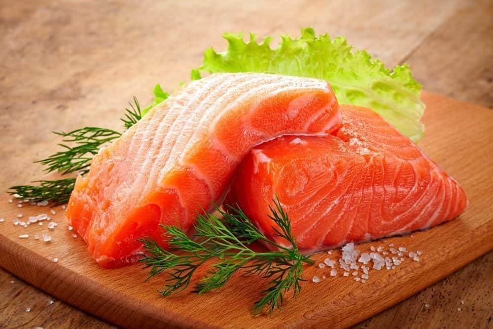 ماهی سالمون Salmon fish سفید دارای (امگا 3 ویتامین E D)