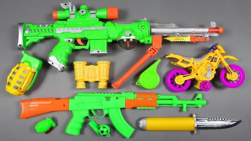 تفنگ کلاش اسباب بازی ساچمه ای؛ پلاستیک فشرده رنگ متنوع