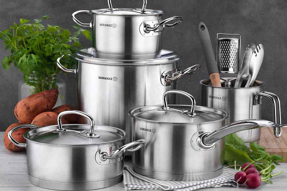 قابلمه استیل مارک کرکماز؛ براق درخشنده ضد زنگ Korkmaz