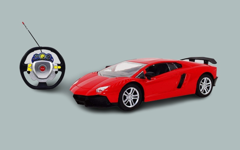 اسباب بازی پسرانه ماشین کنترلی toy الکتریکی (مشکی سفید قرمز آبی)