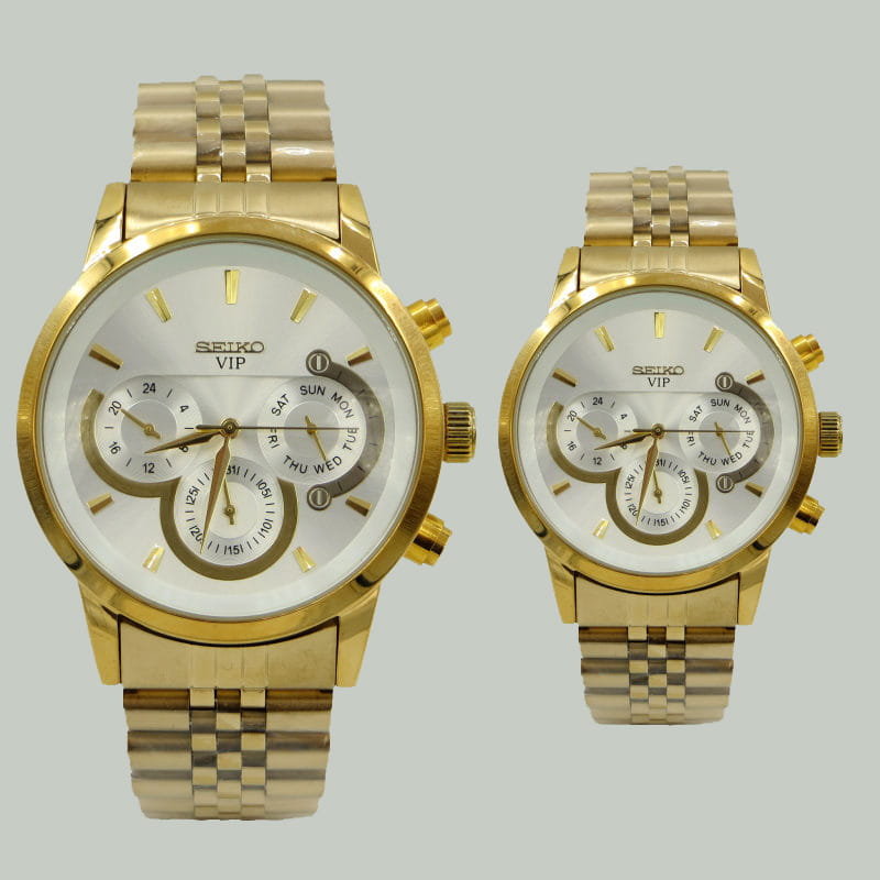 ساعت سیکو 5 پشت شیشه ای طلایی؛ مردانه زنانه اسپرت تولید Japan
