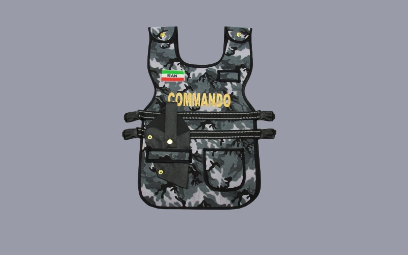 اسباب بازی جلیقه ضد گلوله 3 رنگ (مشکی قهوه ای آبی)