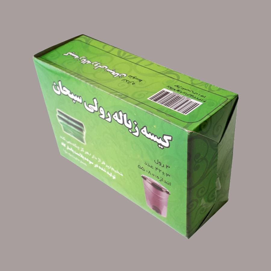 کیسه زباله رولی سبحان؛ پلیمری پلاستیکی ابعاد (55*70 80*60 90*70)
