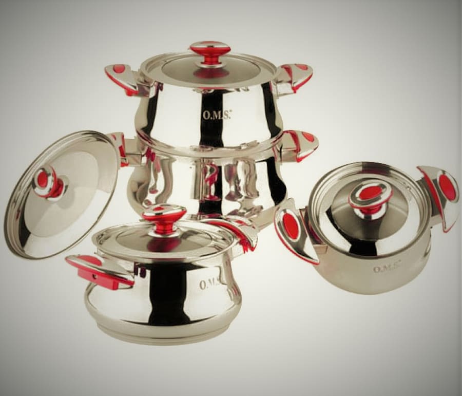 قابلمه استیل مارک oms کیفیت بالا طراحی خاص شستشو آسان