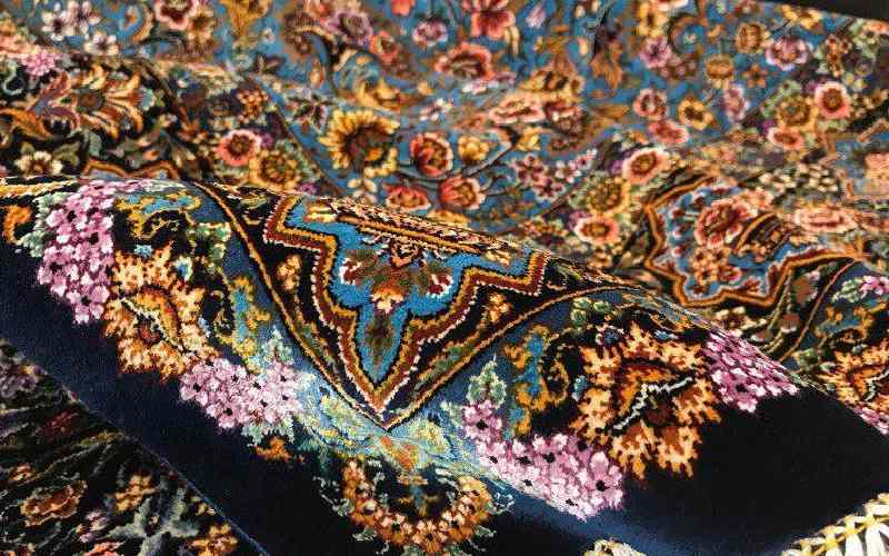 فرش ابریشم ماشینی؛ مصنوعی مدرن سنتی ابعاد (3 6 9) متری