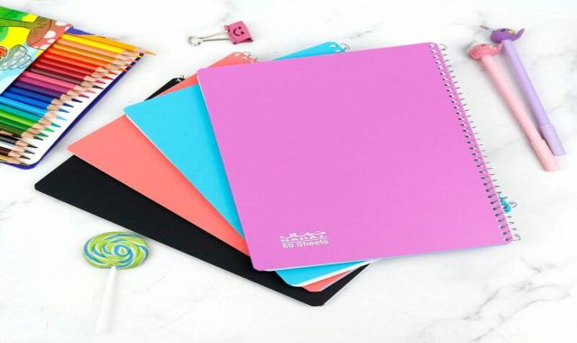 دفتر شصت برگ note book منگنه ای سیمی عمودی شکل