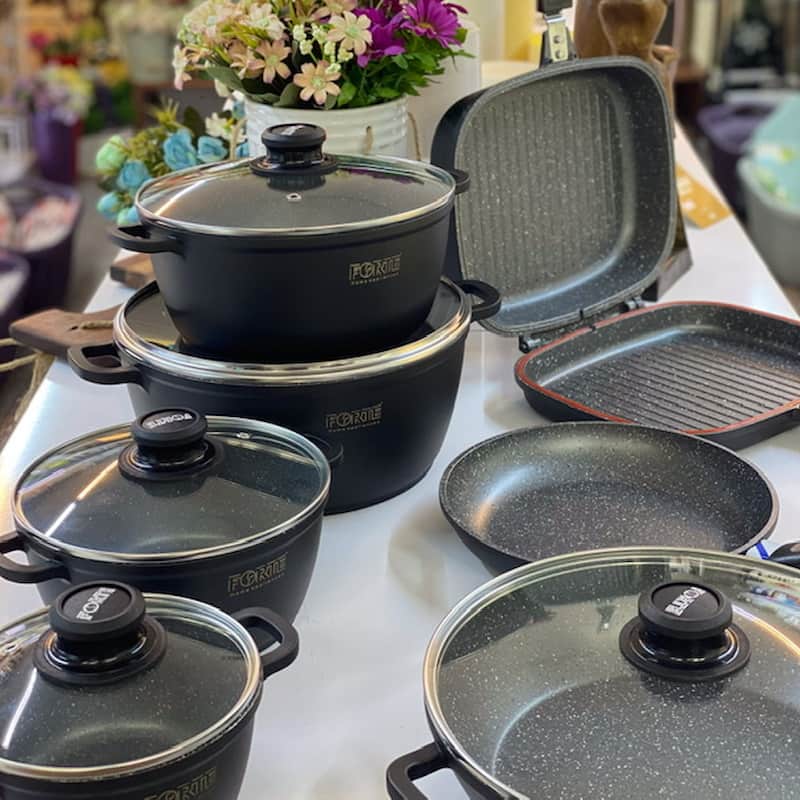 قابلمه فورته سایز32؛ گرانیت سرامیک استیل مناسب غذاهای آرام پز