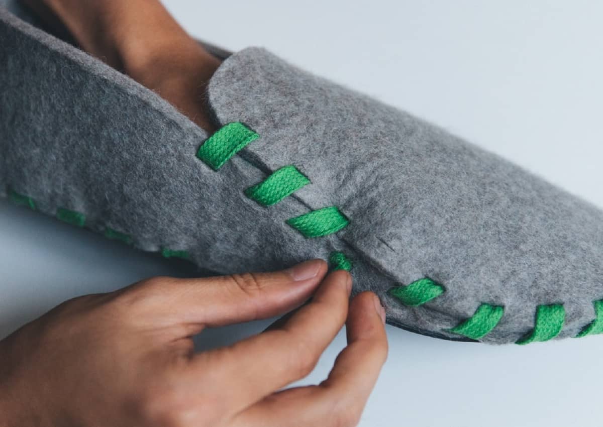 دمپایی نمدی Slippers الیاف پشمی نرم آرام بخش جلوگیری خار پاشنه تاول