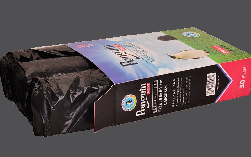 کیسه زباله رولی پنگوئن؛ جنس پلاستیک تنوع رنگ سایز  ضخامت بالا