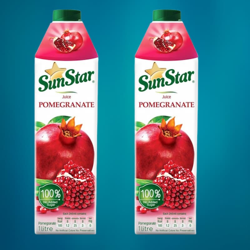 آب انار سان استار Pomegranate juice طبیعی ارگانیک بدون طعم دهنده