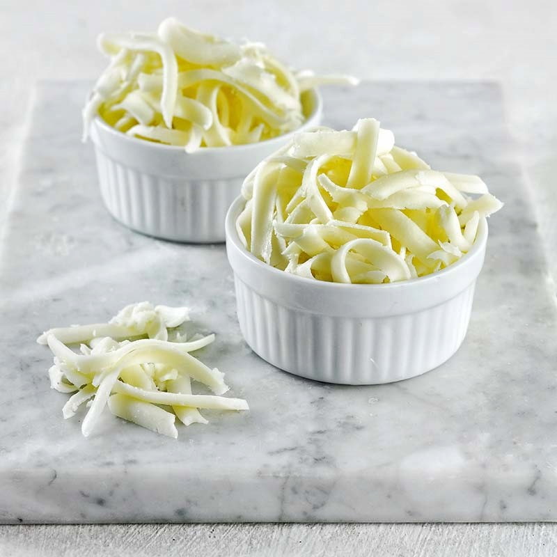 پنیر پیتزا فله ای؛ چربی میلایم 2 نوع رنده شده ورقه ای