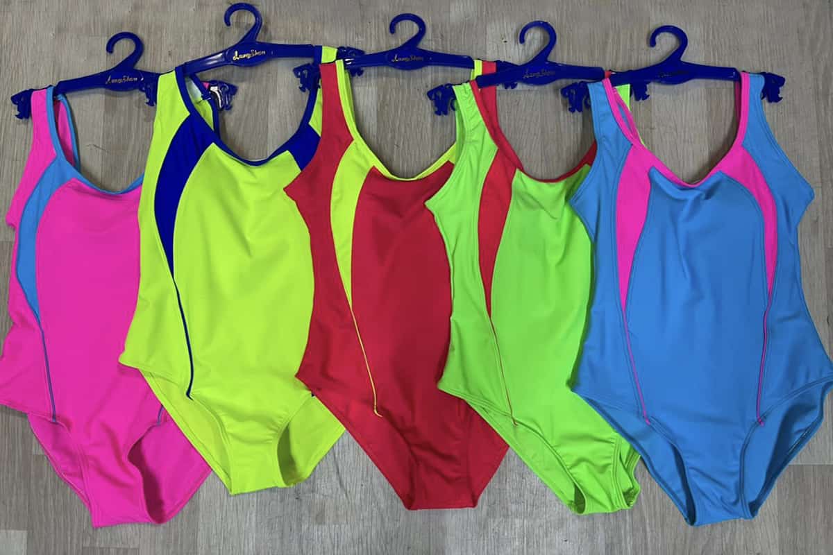 لباس ژیمناستیک دخترانه؛ دو نوع تمرینی مسابقه ای 2 جنس متالیک لیکرا