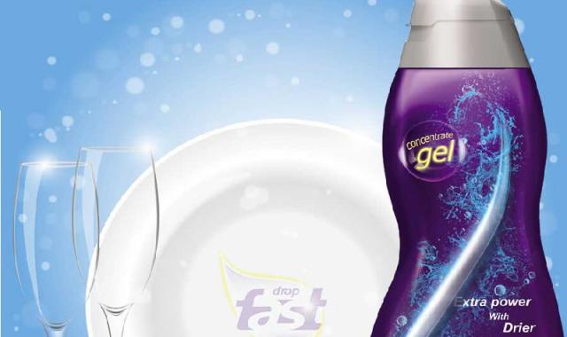 ژل ظرفشویی فست dishwashing gel غلیظ قوی کف کنندگی بالا 1 لیتری