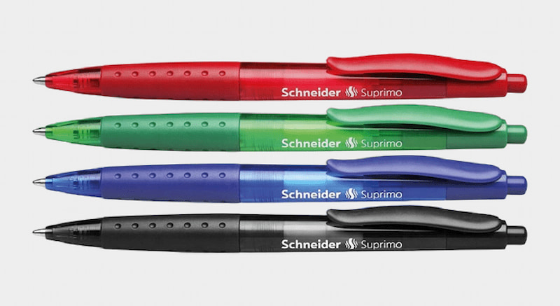 خودکار اشنایدر آلمان own ظریف 5 رنگ آبی مشکی سبز قرمز نارنجی