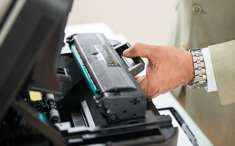 کارتریج canon 712 رنگبندی سیاه سفید قابل شارژ