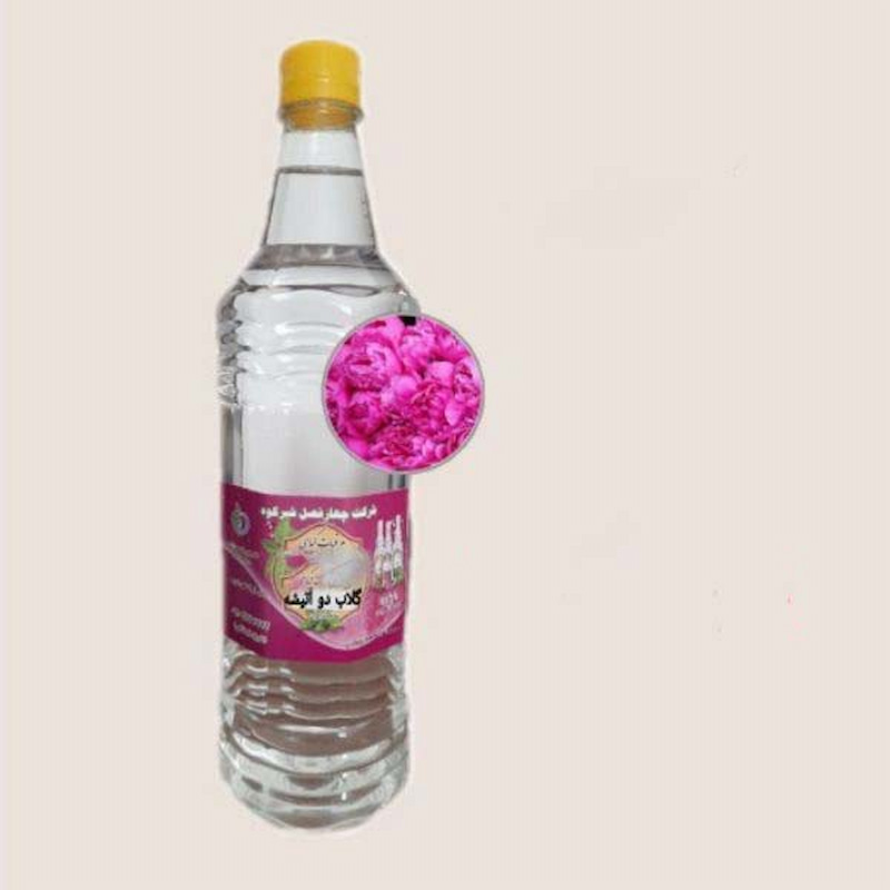 گلاب دو آتیشه یک لیتری؛ سنگین غلیظ فاقد رنگ شفافیت بالا