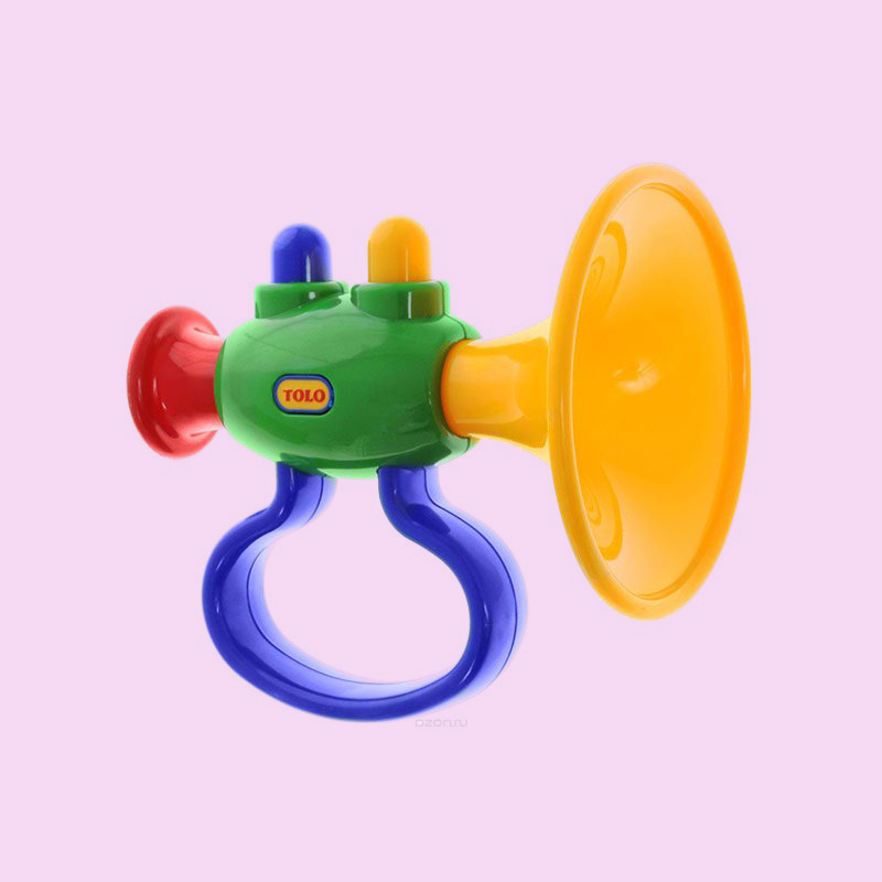 شیپور اسباب بازی؛ جنس پلاستیک 4 رنگ (قرمز سبز آبی زرد)