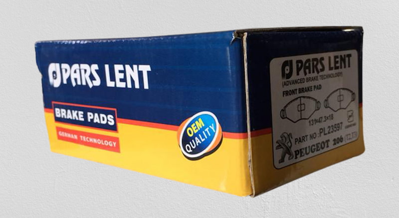 لنت ترمز پارس 206 brake pad فلزی کاسه ای دیسکی