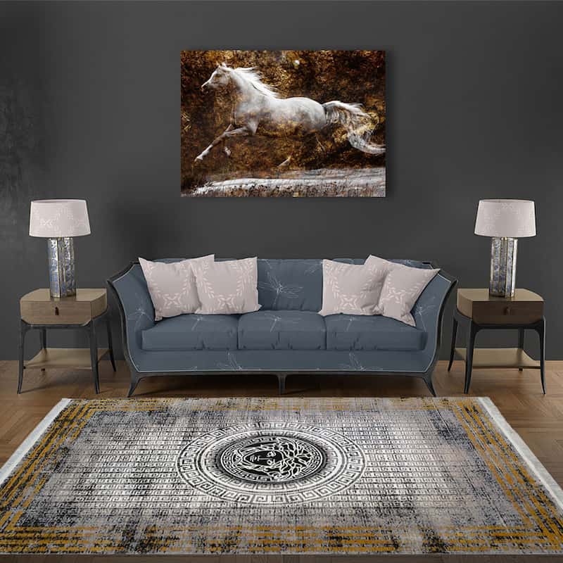 فرش 9 متری طرح باغ ارم؛ لاکی تراکم (700 2000) شانه