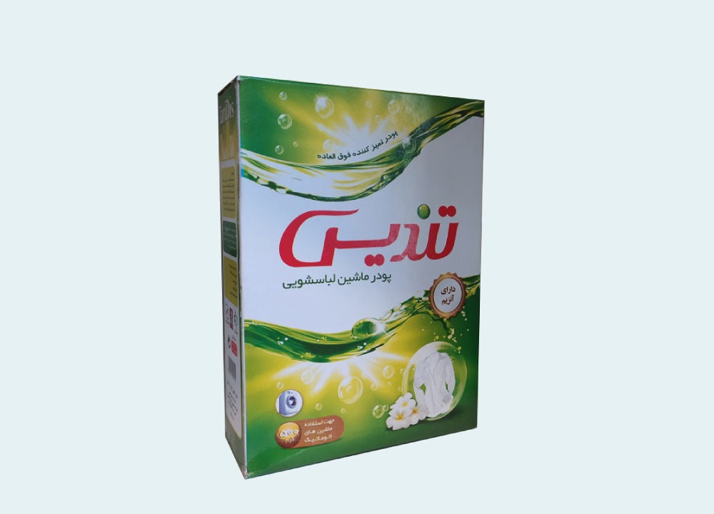پودر رختشویی تندیس؛ سفید کننده لکه بر انحلال پذیری بالا