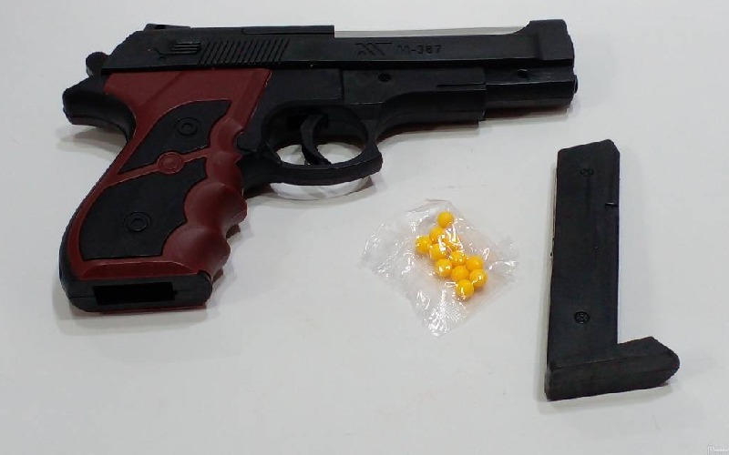 تفنگ خشابی اسباب بازی؛ پلاستیکی فلزی 3 رنگ قهوه ای مشکی خاکی