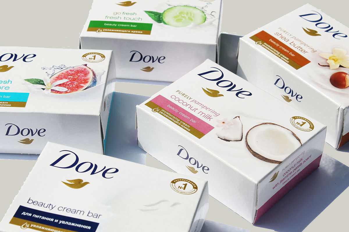 صابون کرمدار داو England شیر هلو آرگان پوست حساس خشک