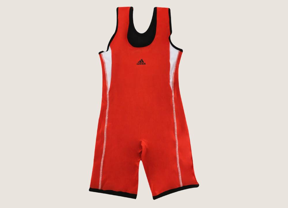 لباس کشتی آزاد؛ جنس نایلون ضد حساسیت اسپاندکس آبی قرمز