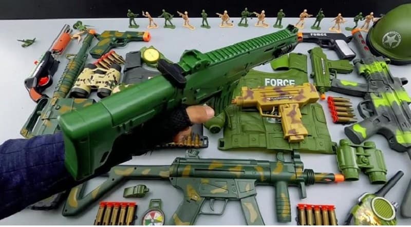 تفنگ دولول اسباب بازی بزرگ؛ ساچمه ای پلاستیک پلی اتیلن