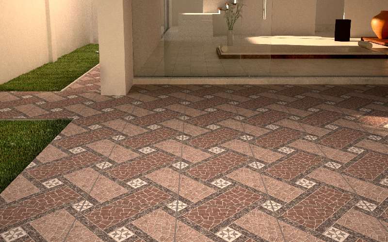 موزاییک اصفهان در کرج؛ مستطیل مربع اشکال هندسی با کیفیت مقلوم