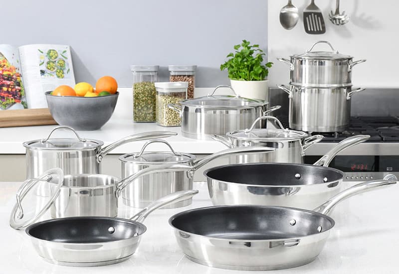 قابلمه استیل کوچک Pot پوشش آلومینیومی ضد خش