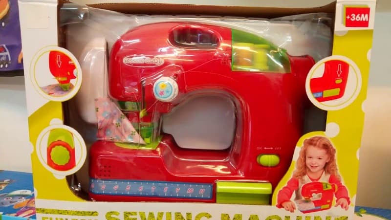 چرخ خیاطی اسباب بازی قدیمی (ماشین خیاطی) طراحی ظریف فاقد مواد شیمیایی