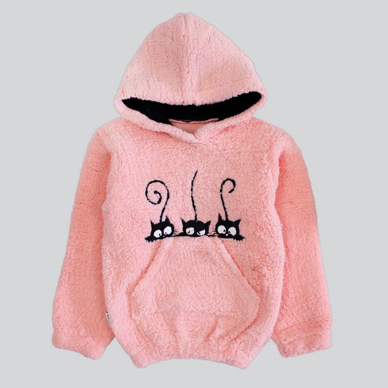 لباس بچه گانه هودی؛ فانتزی اسپرت ورزشی جلو بسته کوتاه کلاه دار