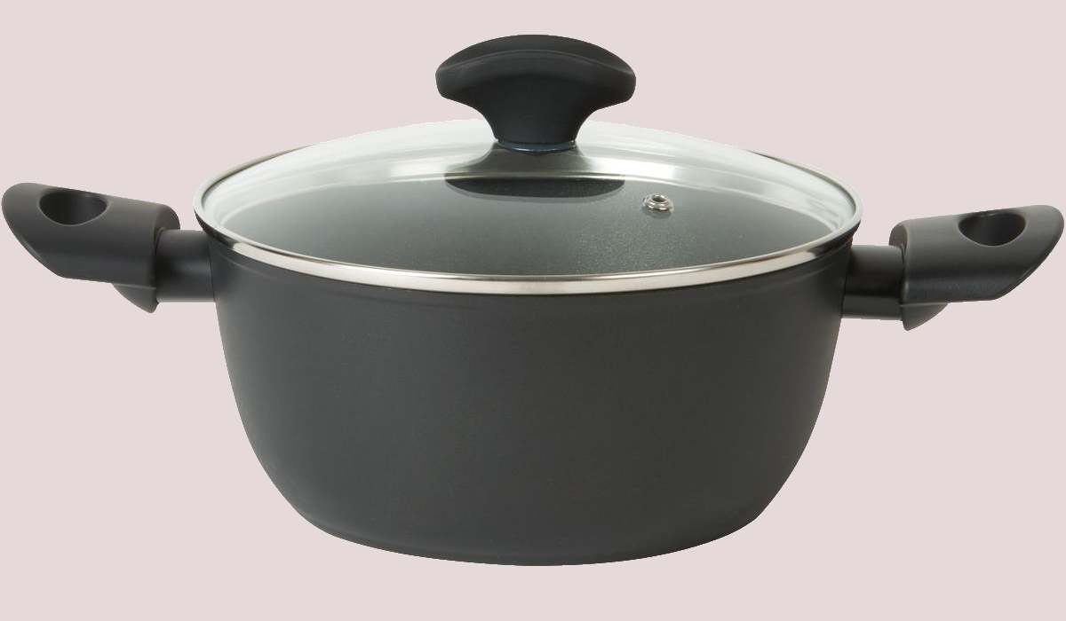 قابلمه تفلون زرفام سایز 52؛ جنس آلومینیوم کفی تفلون نچسب