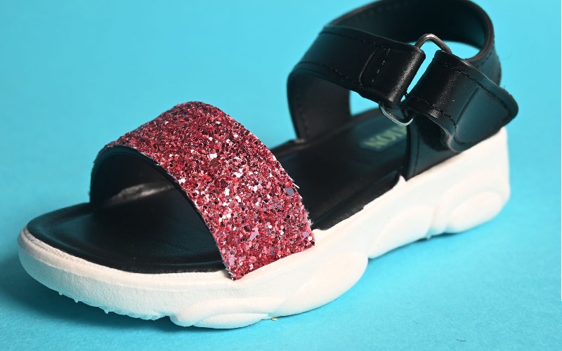 صندل دخترانه Girls sandals چرم کفی نرم رنگبندی صورتی سبز مشکی