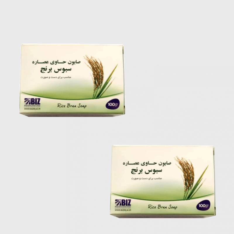صابون سبوس برنج بیز soap روشن کننده نرم کننده شادابی پوستث