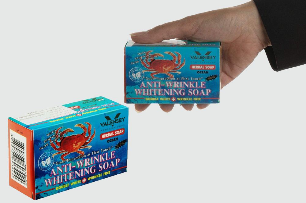 صابون خرچنگ والنسی؛ شفاف رنگ کرمی مناسب چروک ویتامین (B E)