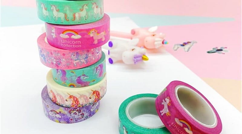 چسب نواری طرح دار کوچک؛  قدرت چسبندگی بالا استفاده کاغذ پلاستیک